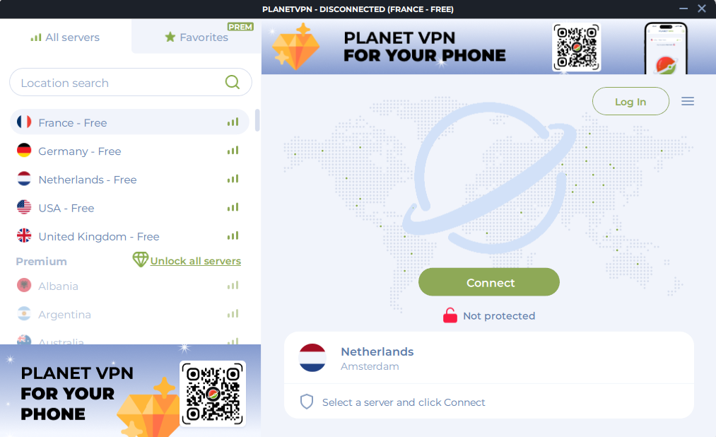 Free VPN Planet screenshots